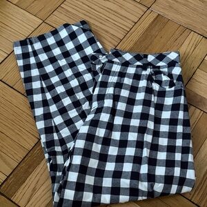 ALIGNE Gingham Barrel Leg Jean